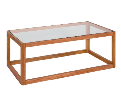 Glass and Wood Side Table