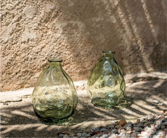 Decorative Green Glass Vase