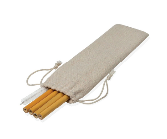 Kit of Four Reusable Bamboo Straws