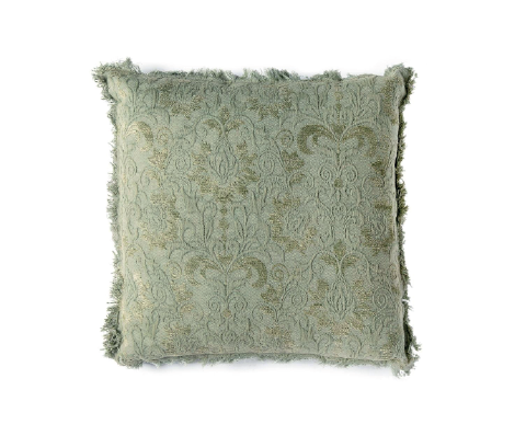Modern Green Cotton Flower Cushion