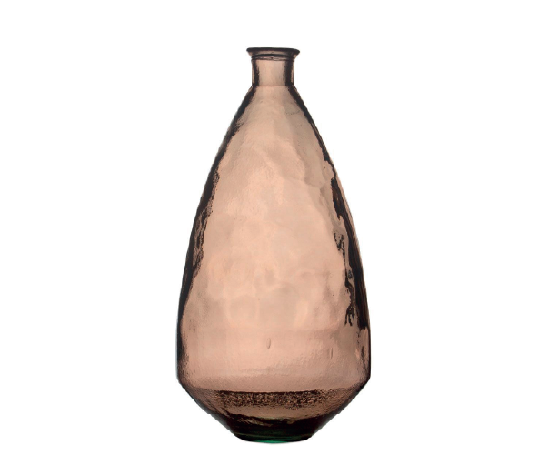 Brown Glass Floor Vase