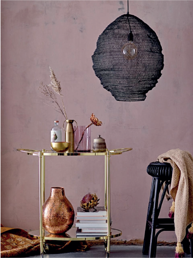 Fine Bar Table, Gold, Glass