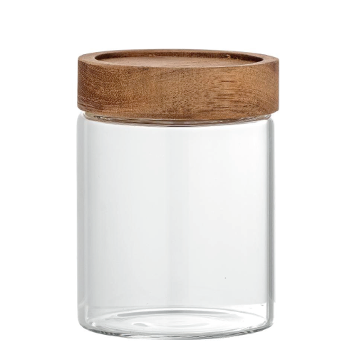 Kauna Jar w/Lid, Clear, Glass