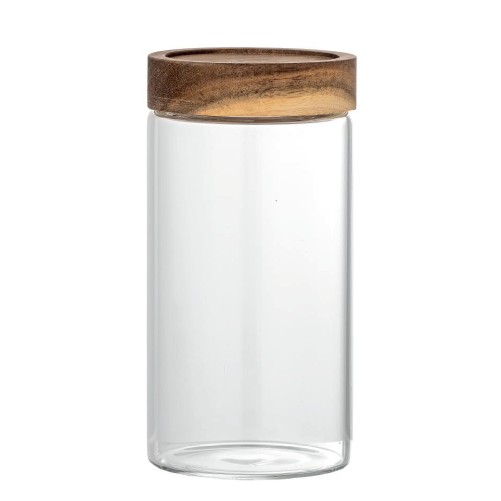 Kauna Jar w/Lid, Clear, Glass