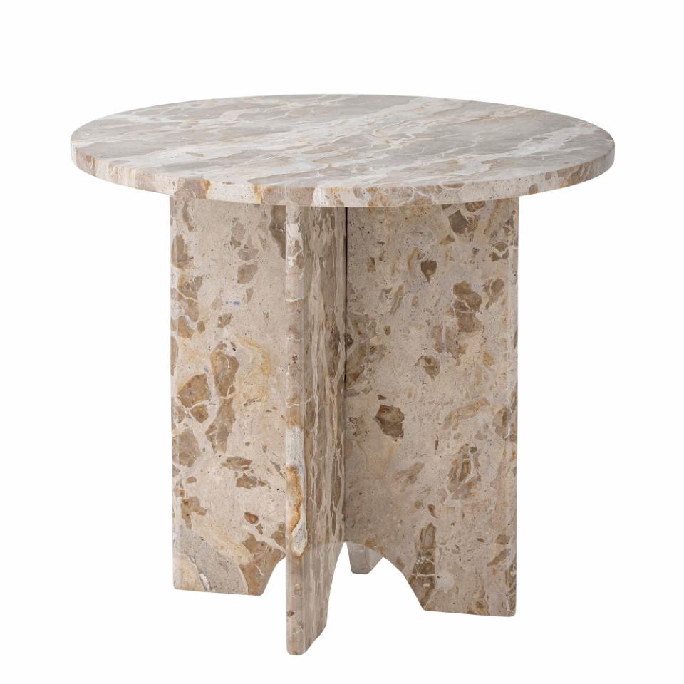 Jasmia Side Table, Brown, Marble