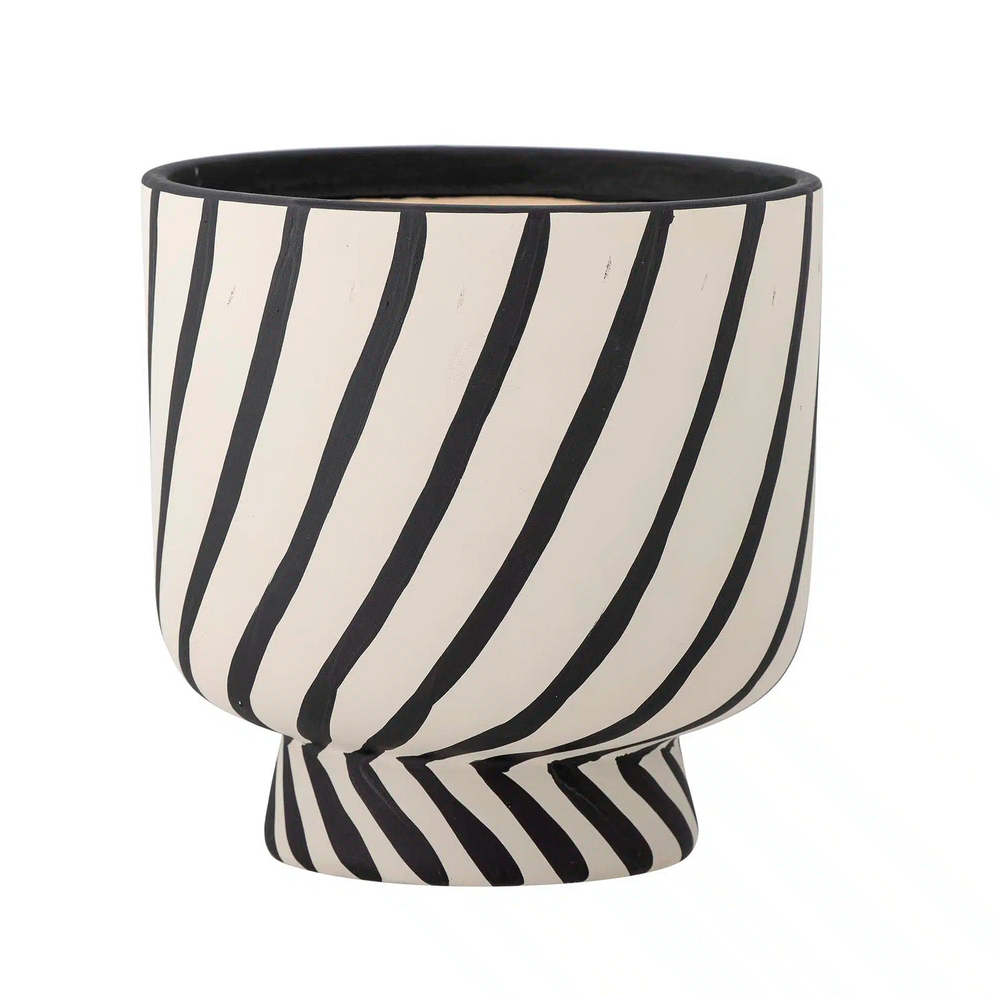 Malena Flowerpot,  Black, Terracotta